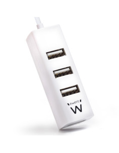 EWENT Mini HUB 2.0 High Speed de 4 Portas Branco 2