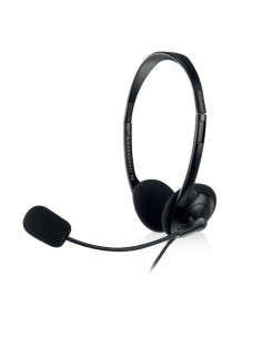 EWENT Headsets USB com microfone e controlo de volume, cabo 2.1m