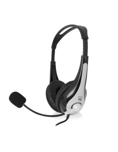 EWENT Headsets stereo com microfone e controlo de volume, jack 2x3.5mm