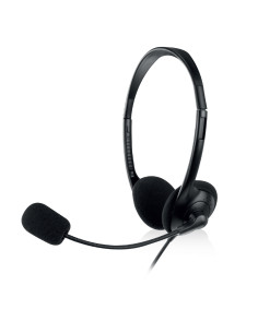 EWENT Headsets com microfone, jack 2x3.5mm, cabo 2.1m
