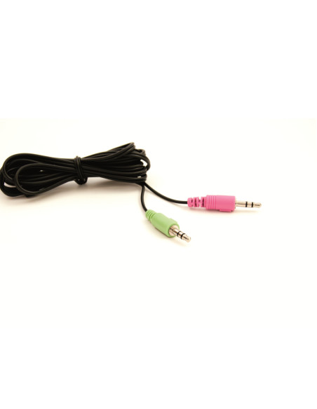 EWENT Headsets com microfone, jack 2x3.5mm, cabo 2.1m