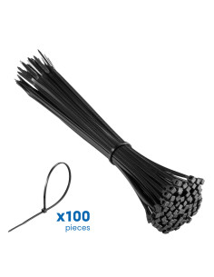 EWENT Abraçadeiras Nylon para Organizar Cabos, 200mm x 2.5mm (100pcs)
