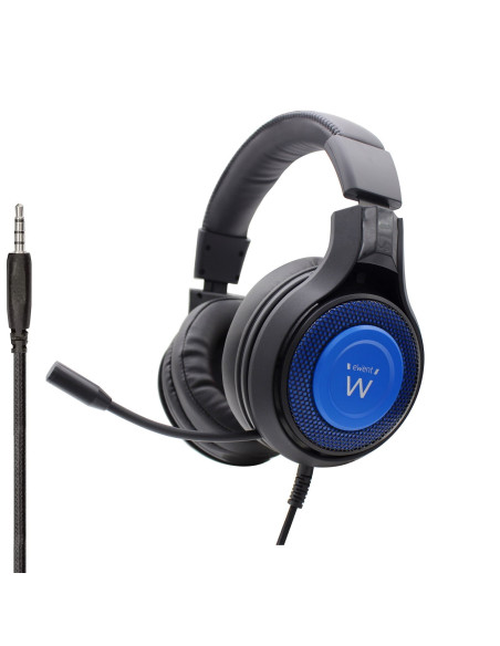 EWENT Headset Gaming para PC e Consola, 1xjack 3.5mm + Cabo adaptador