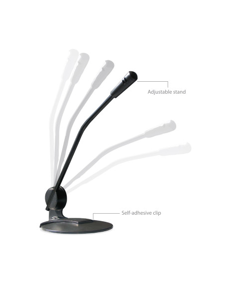 EWENT Microfone multimédia, cabo 1.8m