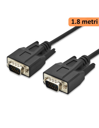 EWENT Cabo VGA 15pin HD plug M/M, CU,AWG28, 1.8m