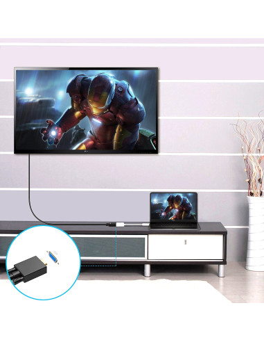 EWENT Conversor USB USB-C para VGA 1080p