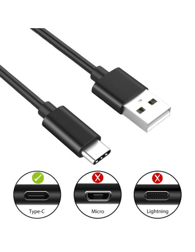 EWENT Cabo USB 2.0 USB-A para USB C, AW22+28, PD18W, 480Mbps, 1m