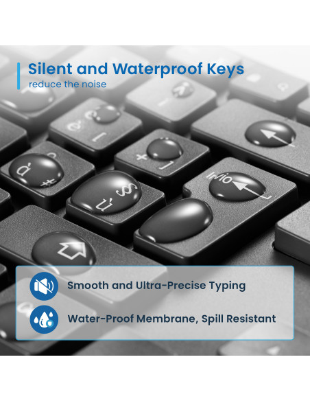 EWENT Teclado Ergonómico Bluetooth BT1 5.0 + BT2 3.0 Receptor USB A, b