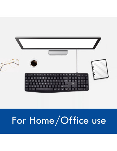 EWENT Teclado Professional USB com teclas silenciosas