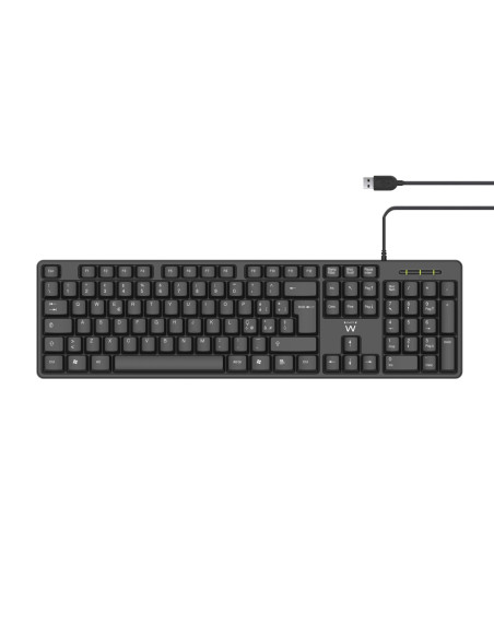 EWENT Teclado USB Preto Slim