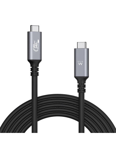 EWENT Cabo USB4 CM para CM Thunderbolt™3/4, 40Gbps, PD ERP 240W, 8K@60