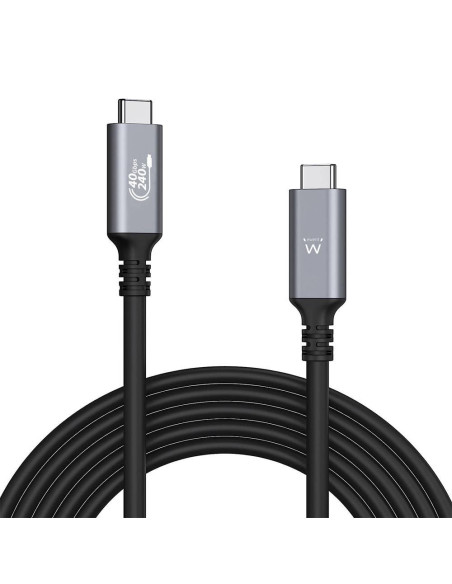 EWENT Cabo USB4 CM para CM Thunderbolt™3/4, 40Gbps, PD ERP 240W, 8K@60