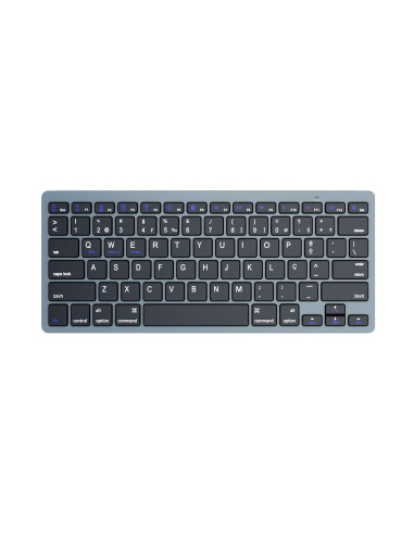 EWENT Teclado Bluetooth Universal iOS/Android/Win, ultra slim, cinza e