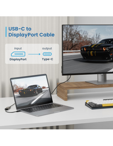 EWENT Adaptador USB C para DisplayPort 4K/60HZ