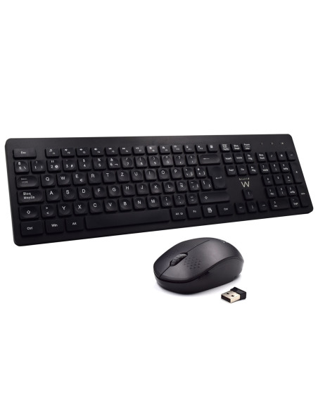 EWENT Teclado e Rato Wireless, teclas silenciosas de baixo perfil, bot
