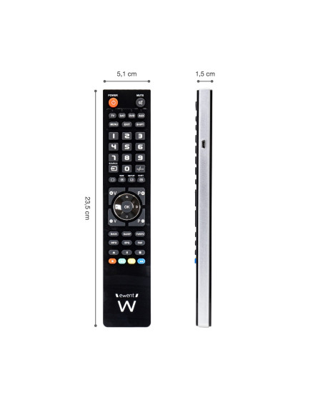 EWENT Comando TV Universal 4 in 1 programável através de PC com cabo m