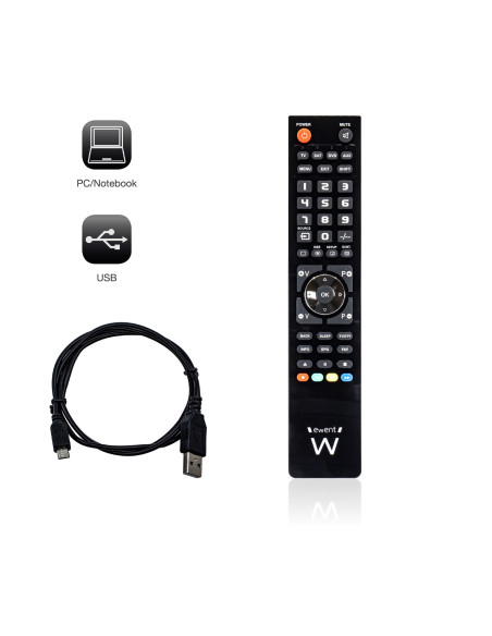 EWENT Comando TV Universal 4 in 1 programável através de PC com cabo m