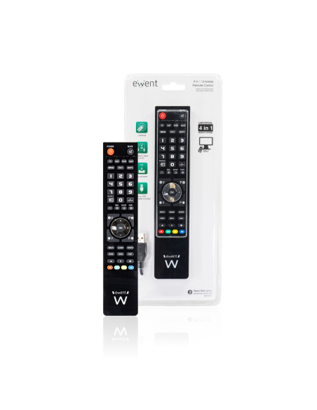 EWENT Comando TV Universal 4 in 1 programável através de PC com cabo m