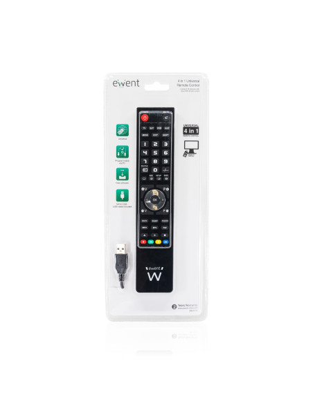 EWENT Comando TV Universal 4 in 1 programável através de PC com cabo m