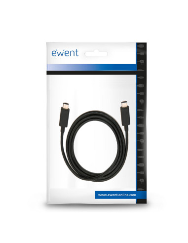 EWENT Cabo USB3.2 USB C para USB C, 20Gbps, PD100W, 4K@60Hz video disp