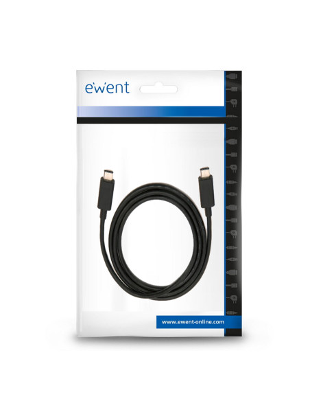 EWENT Cabo USB3.2 USB C para USB C, 20Gbps, PD100W, 4K@60Hz video disp