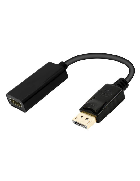 EWENT Cabo Adaptador DisplayPort - HDMI tipo A, M/F, 0.15m, DP 1.2 4K