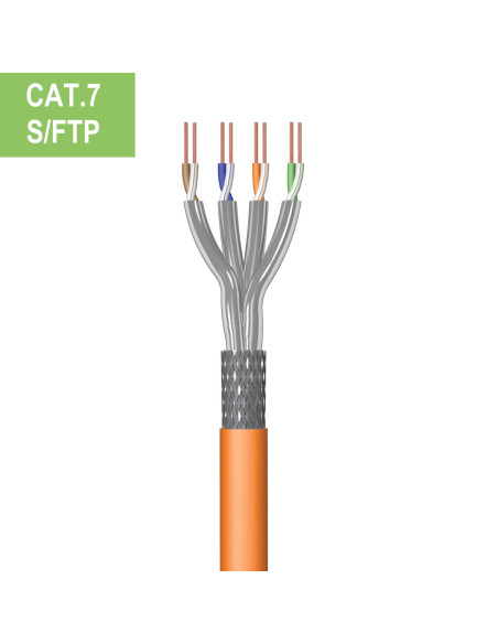 EWENT Bobine de Instalação Cat 7 S/FTP AWG23/1 CU 100mt. CPR Eca Class