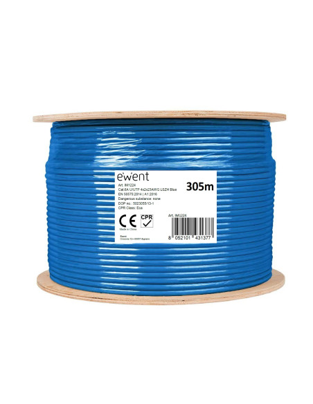 EWENT Bobine de Instalação Cat 6A U/UTP AWG23/1 CU 100mt. CPR Eca Clas