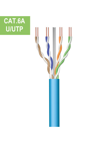 EWENT Bobine de Instalação Cat 6A U/UTP AWG23/1 CU 30mt. CPR Eca Class