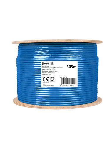 EWENT Bobine de Instalação Cat 6A U/UTP AWG23/1 CU 30mt. CPR Eca Class