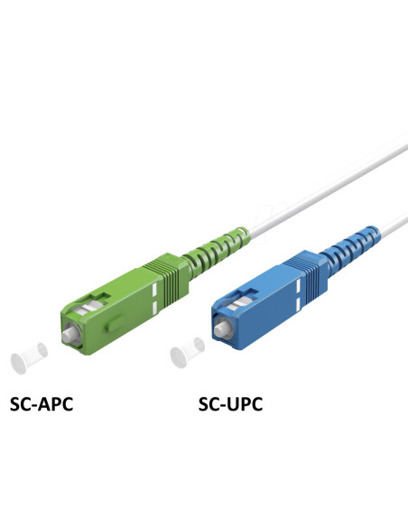 EWENT Cabo de fibra óptica SC/APC para SC/UPC Single Mode G.657A2 Simp