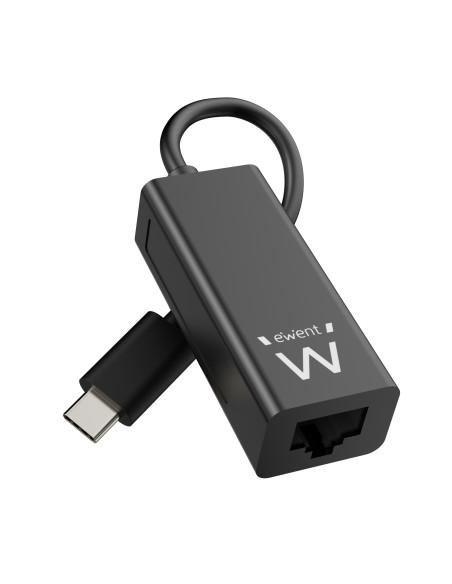 EWENT Adaptador de Rede Gigabit USB C, preto