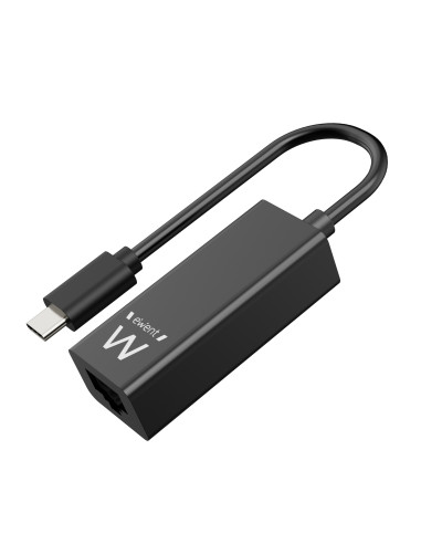 EWENT Adaptador de Rede Gigabit USB C, preto