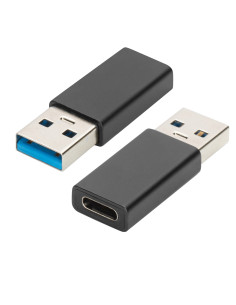 EWENT Adaptador USB 3.2, USB A 3.0 para USB C, aluminio