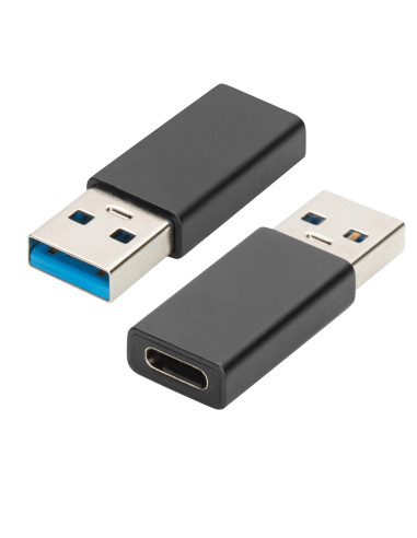 EWENT Adaptador USB 3.2, USB A 3.0 para USB C, aluminio