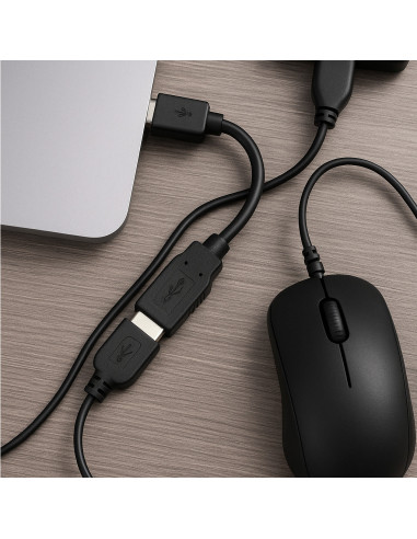 EWENT USB 2.0 USB-C extension cabo, USB-C para A M/F, AWG28, PD 15W, d