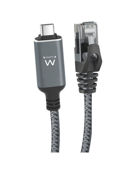 EWENT Cabo adaptador USB-C 3.1 para RJ45 CAT6 FTP, 1Gbps, revestimento