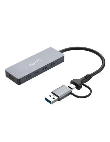 EWENT USB 3.2 Gen 2 (10Gbps), USB-C Hub, 4 portas USB-C USB 3.2 Gen 2