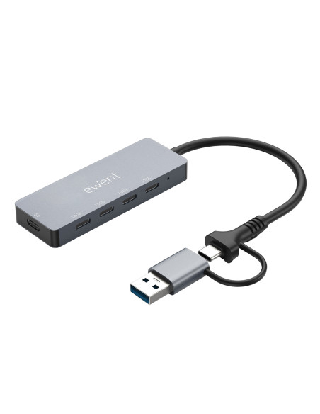 EWENT USB 3.2 Gen 2 (10Gbps), USB-C Hub, 4 portas USB-C USB 3.2 Gen 2