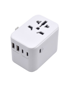 EWENT Adaptador de viagem Universal com fichas EU/EUA/RU/AUS e 2 USB p