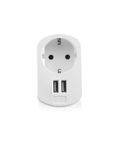 EWENT Carregador USB A 3.4A (17W) com tomada Shuko
