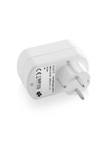 EWENT Carregador USB A 3.4A (17W) com tomada Shuko