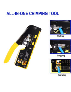EWENT Alicate de crimpagem para CAT.5e/CAT.6/CAT.6A/CAT.7 e RJ11/12, c 2