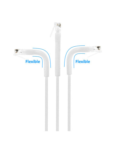EWENT Cabo Rede Slim CAT.6a U/UTP Ficha Flexível RJ45 AWG32/7, CU, 5m