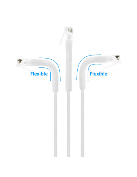 EWENT Cabo Rede Slim CAT.6a U/UTP Ficha Flexível RJ45 AWG32/7, CU, 1m