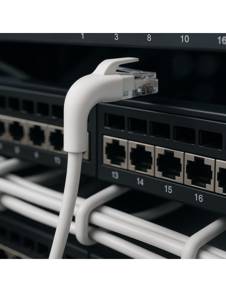 EWENT Cabo Rede Slim CAT.6a U/UTP Ficha Flexível RJ45 AWG32/7, CU, 0,5