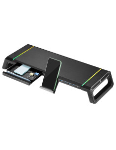 EWENT Suporte dobrável para monitor RGB com gaveta, suporte para smart