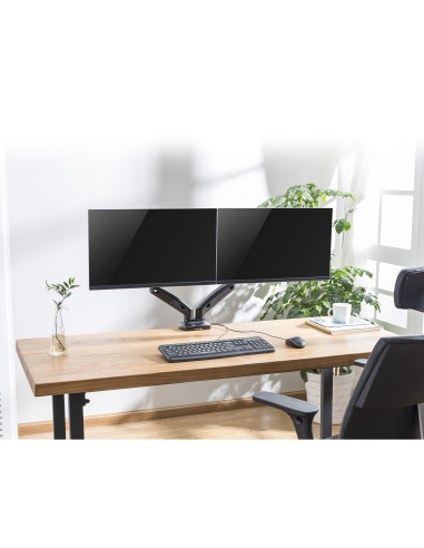 EWENT Suporte Monitor 2 Monitores 13-32", amortecedor pneumático, Max