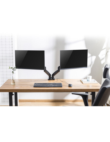 EWENT Suporte Monitor 2 Monitores 13-32", amortecedor pneumático, Max