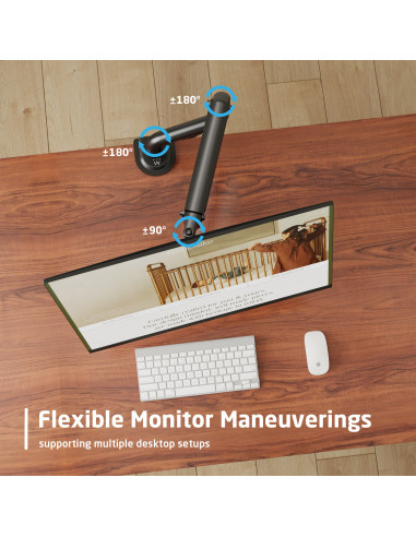 EWENT Suporte Monitor 1 Monitor até 34", Flat até 9Kg e Curso até 7Kg